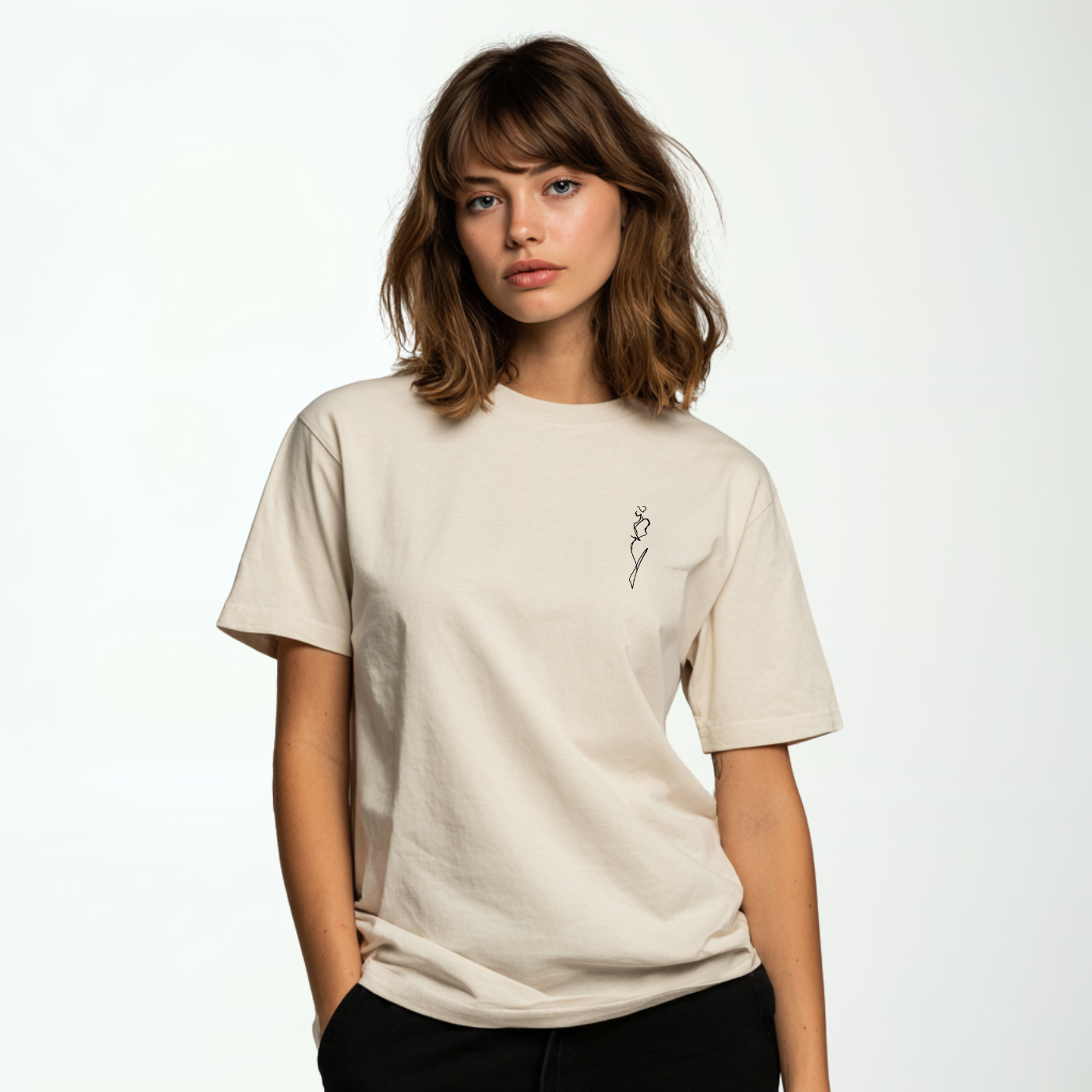 Muse Luxe Oversize Tee - Cream